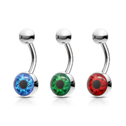 Belly Bar with a Large 8mm Eyeball