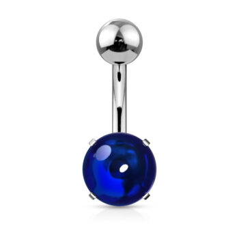 Belly Bar with a Zircon Cabochon Stone - Image 5