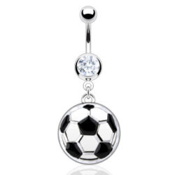 Belly Bar with Football Dangle