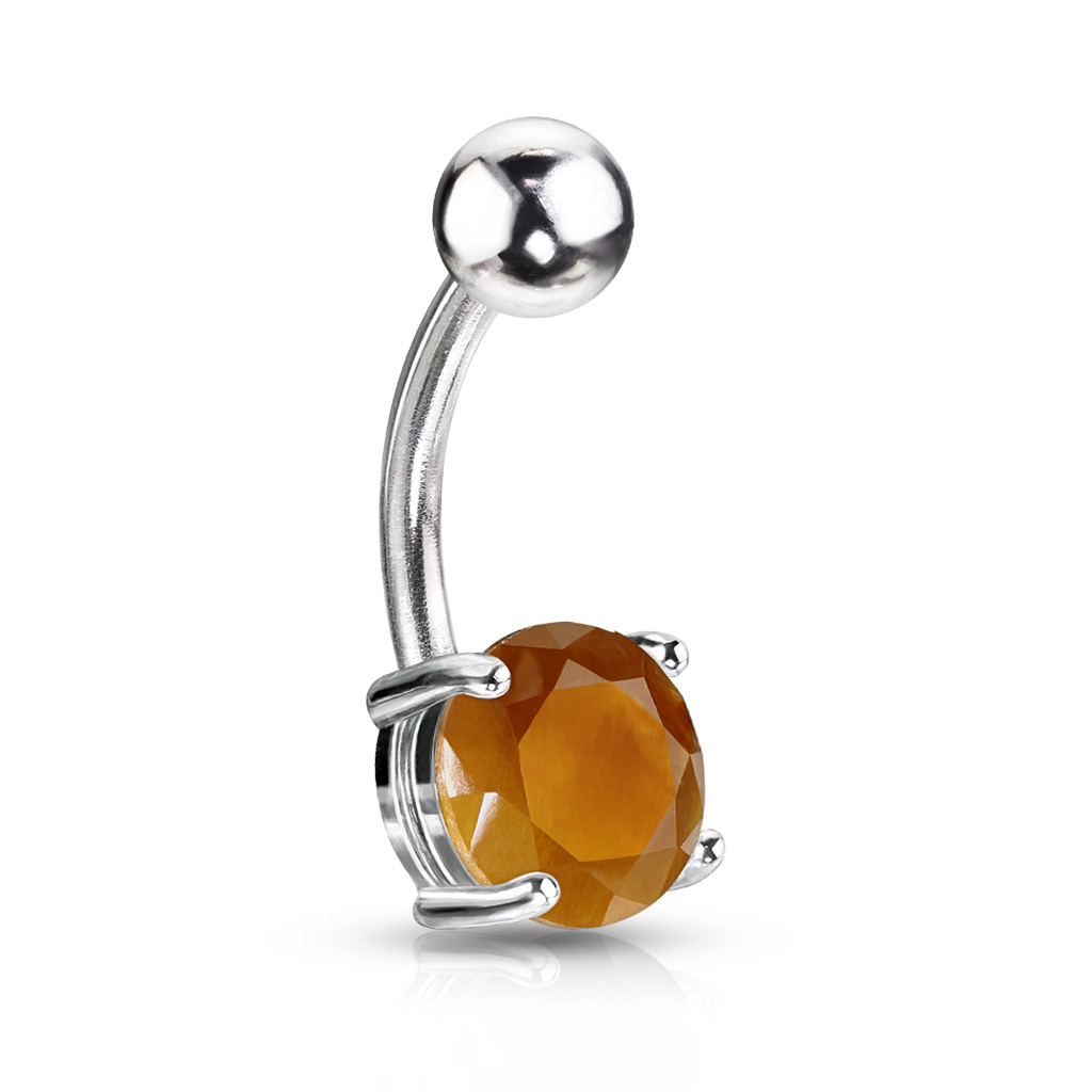 Belly Bar with a 7mm Semi Precious Stone - Image 6