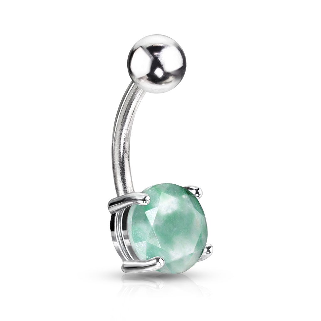 Belly Bar with a 7mm Semi Precious Stone - Image 5