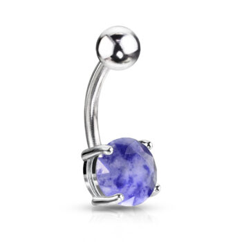 Belly Bar with a 7mm Semi Precious Stone - Image 2