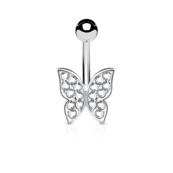 Belly Bar with CZ Butterfly - Image 4