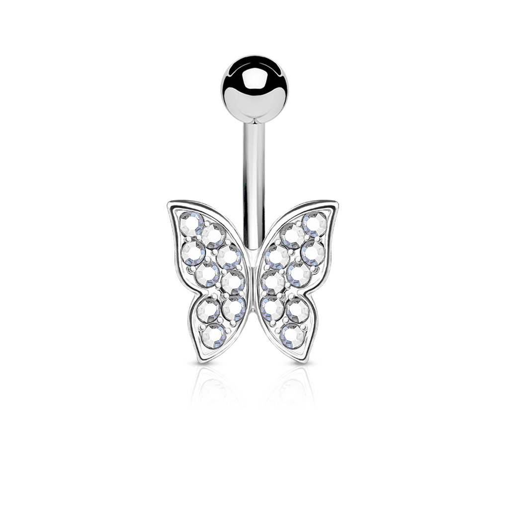 Belly Bar with CZ Butterfly - Image 4