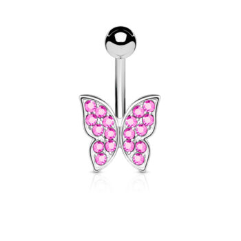 Belly Bar with CZ Butterfly - Image 5