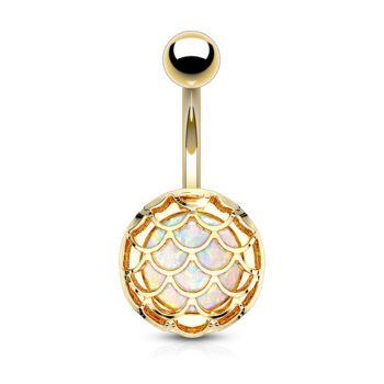 Belly Bar with Opal Glitter Fish Scales - Image 3