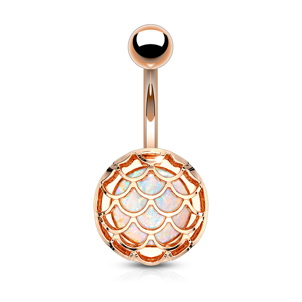 Belly Bar with Opal Glitter Fish Scales - Image 2
