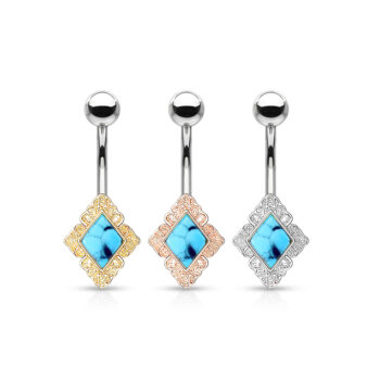 Belly Bar with an Epoxy Stone - Image 2