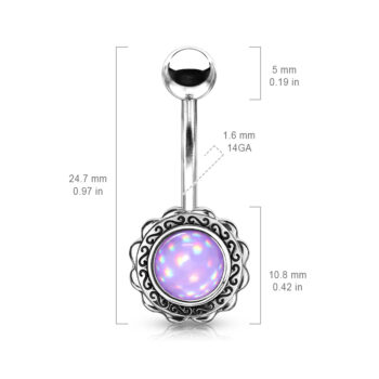 Belly Bar with an Epoxy Stone - Image 3