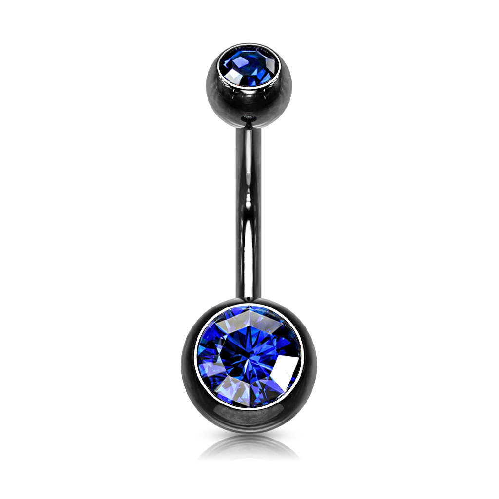 Belly Bar with 2 CZ Balls - Image 8