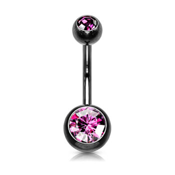 Belly Bar with 2 CZ Balls - Image 6