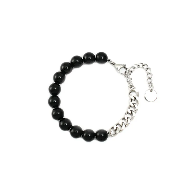 Black Volcanic Stone Beaded Bracelet