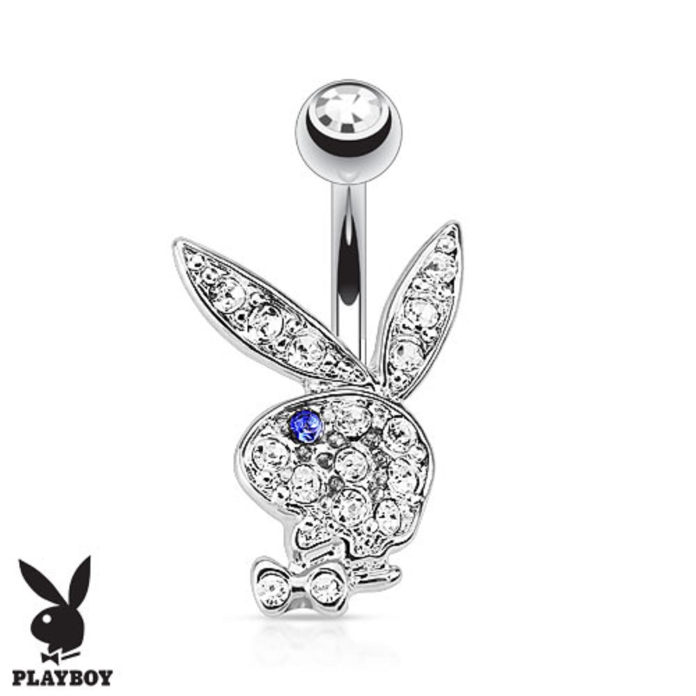 PLAYBOY Belly Bar with cz gems - Image 3