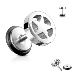 Fake Plug Earring with a Star