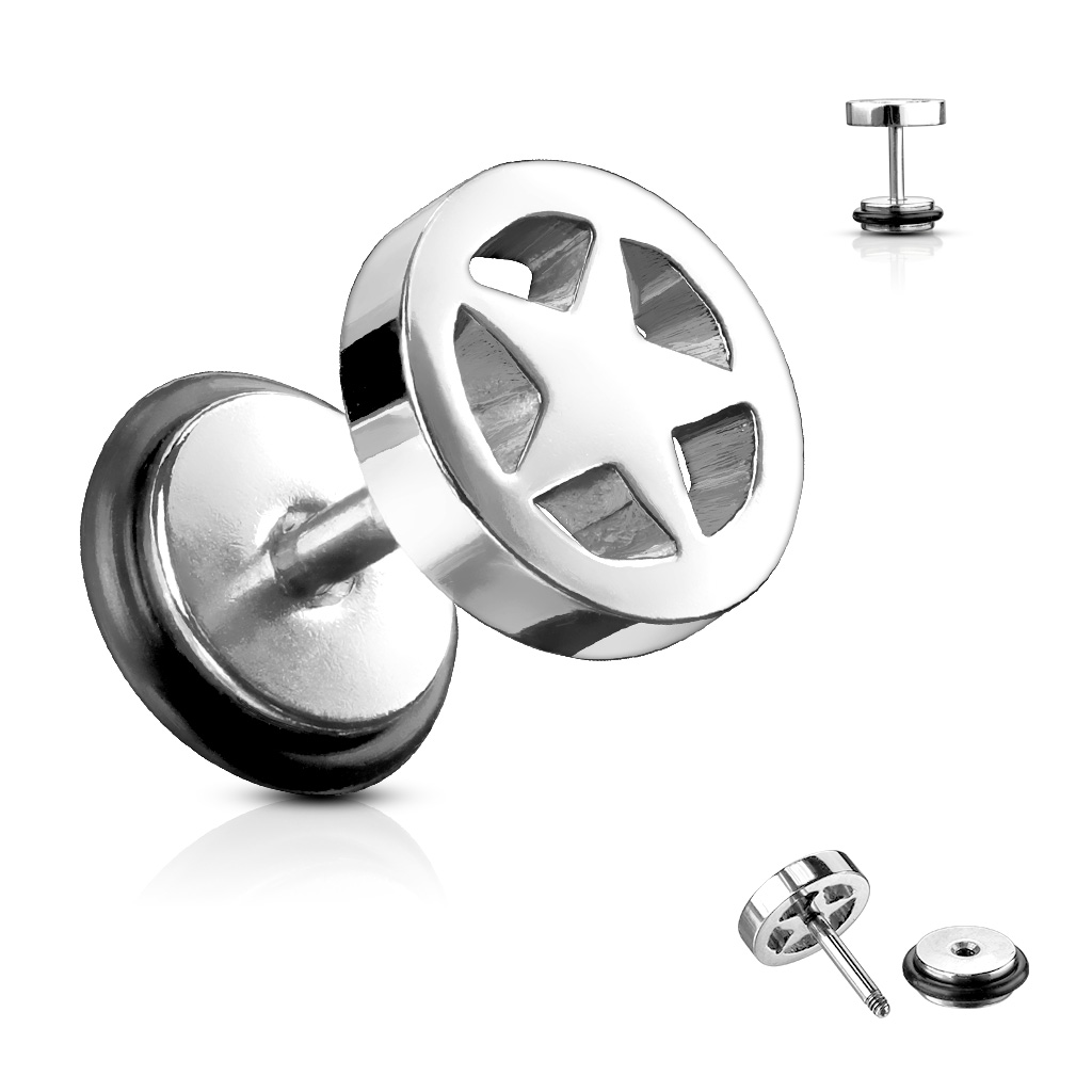Fake Plug Earring with a Star