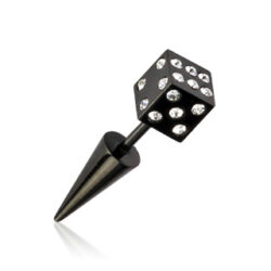 Fake Ear Stretching Taper with a Dice Head