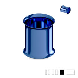 Blue Surgical Steel Double Flared Saddle Tunnel