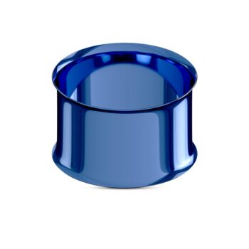 Blue Surgical Steel Double Flared Saddle Tunnel - Image 7