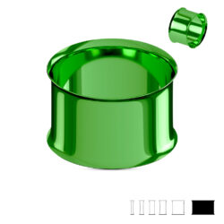 Green Surgical Steel Double Flared Saddle Tunnel