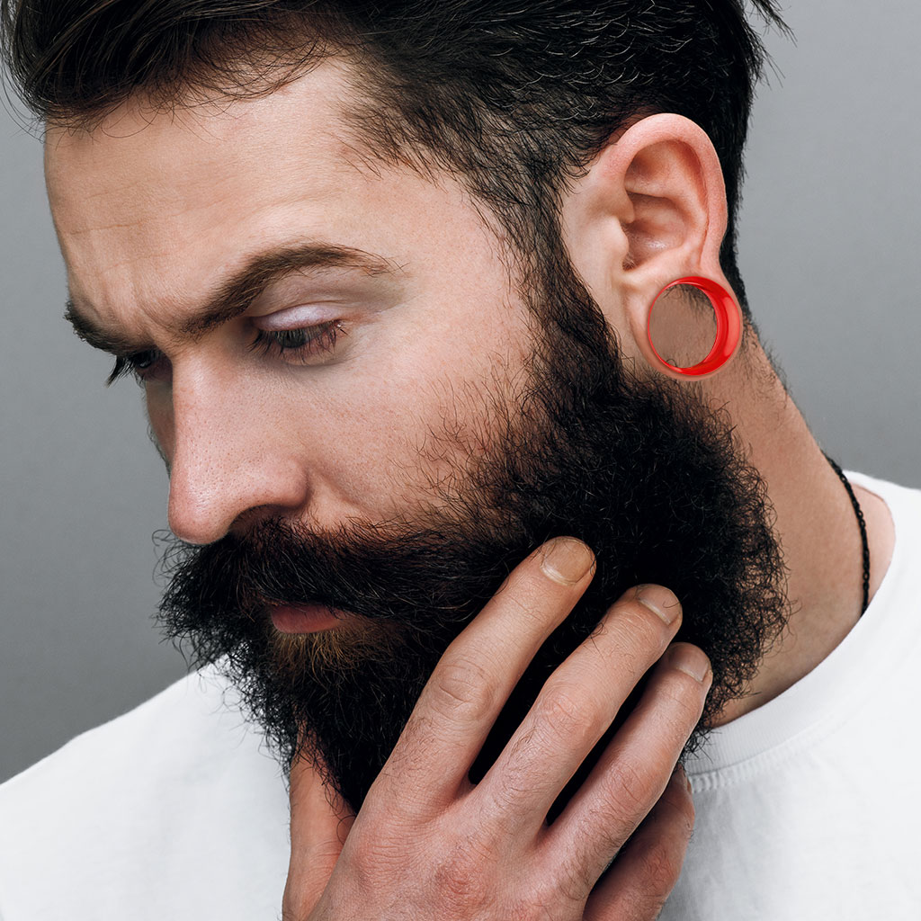 White Soft Flexible Silicone Double Flared Saddle Skin Tunnels - Image 4