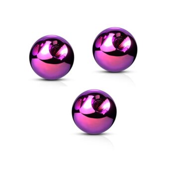 Surgical Stainless Steel Externally Threaded Replacement Balls for Piercing Jewellery - Pack of 3 Balls - Image 5