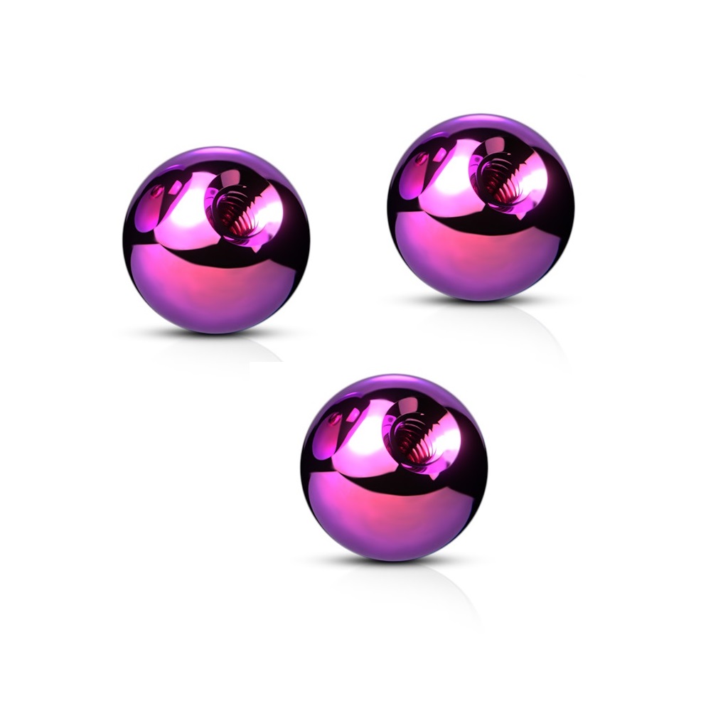 Surgical Stainless Steel Externally Threaded Replacement Balls for Piercing Jewellery - Pack of 3 Balls - Image 5