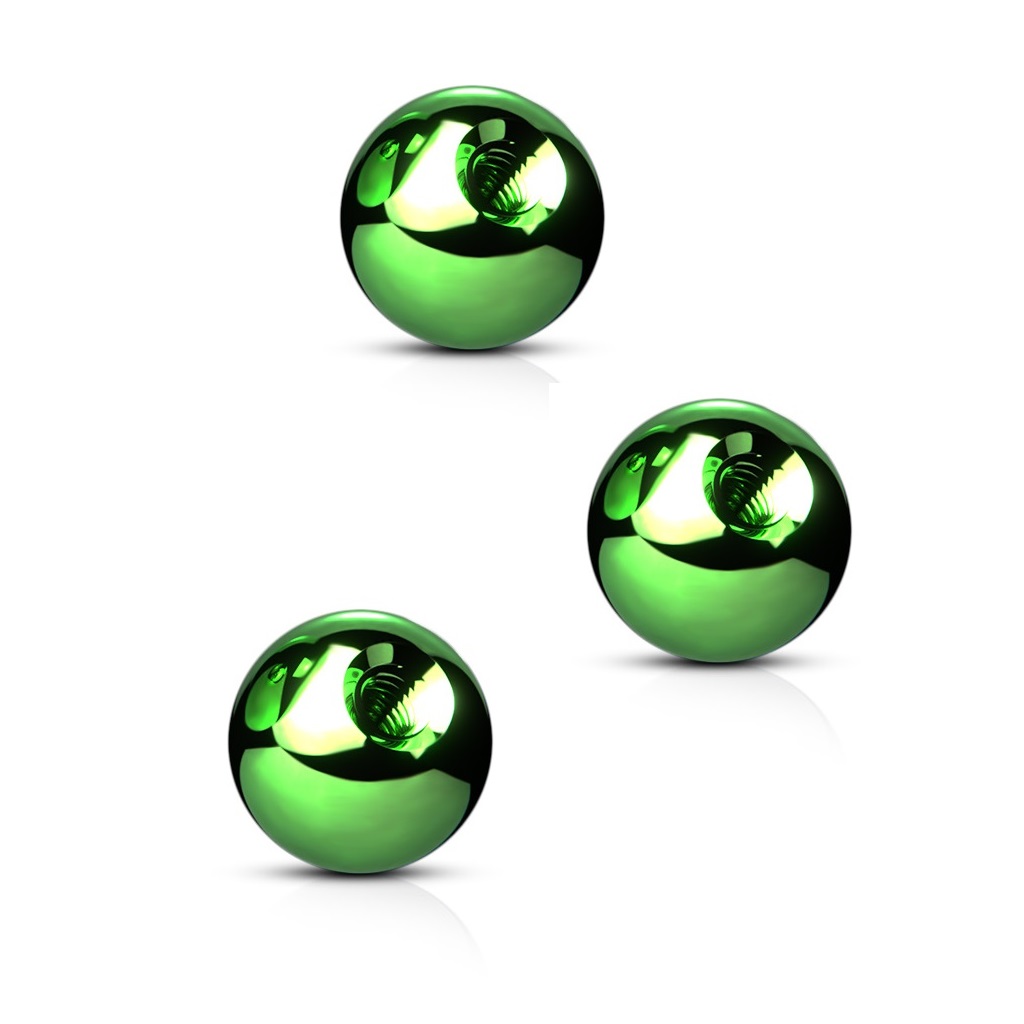 Surgical Stainless Steel Externally Threaded Replacement Balls for Piercing Jewellery - Pack of 3 Balls - Image 3