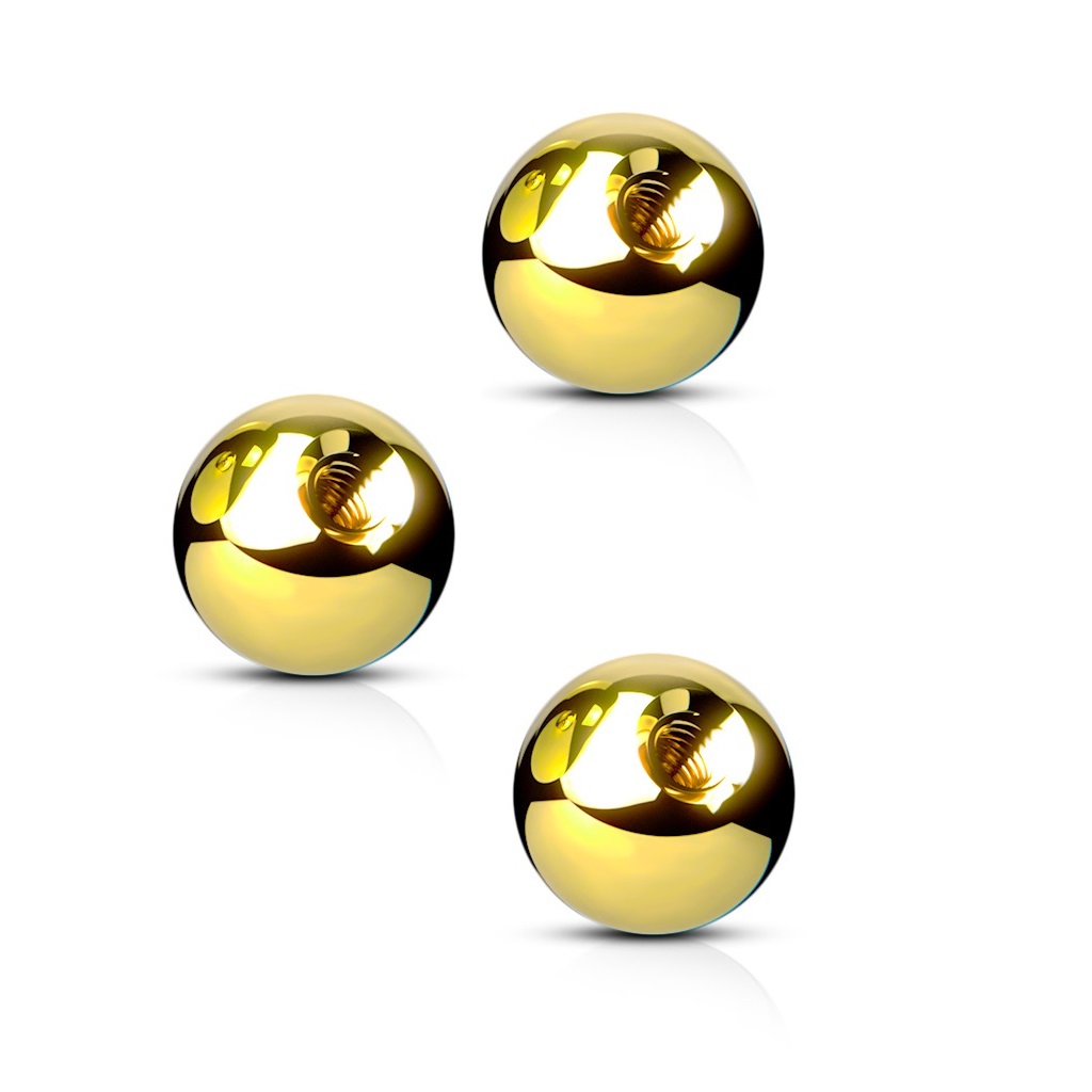 Surgical Stainless Steel Externally Threaded Replacement Balls for Piercing Jewellery - Pack of 3 Balls - Image 2