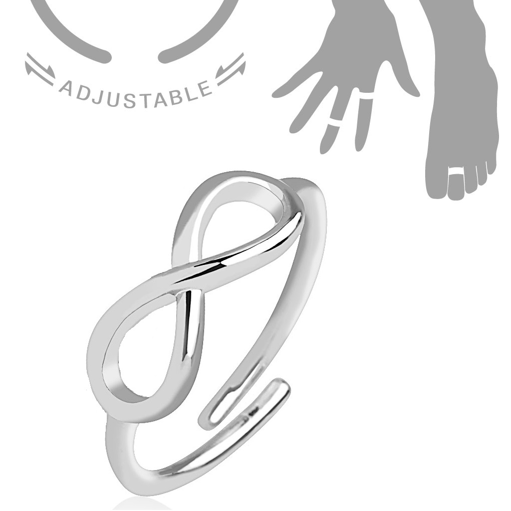 Toe or Finger Ring with Infinity Symbol - Image 2