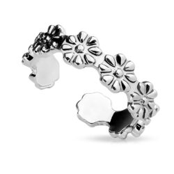 Toe or Finger Ring with Flowers