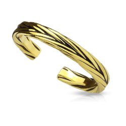 Gold Braided Toe or Finger Ring