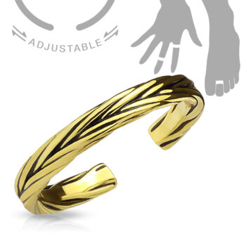 Gold Braided Toe or Finger Ring - Image 2