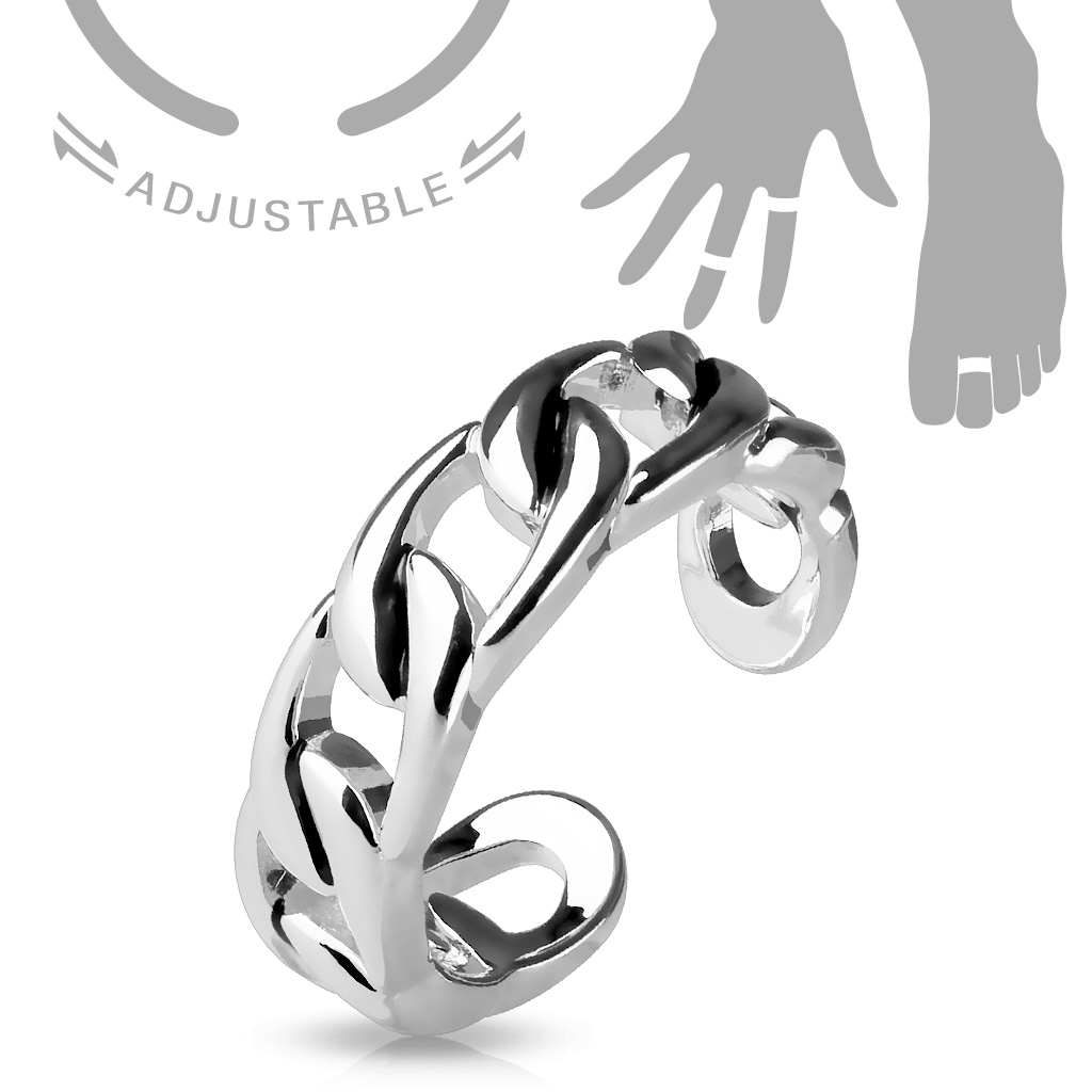 Toe or Finger Ring with a Chainlink Design - Image 2