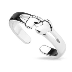 Toe or Finger Ring with 2 Bare Feet