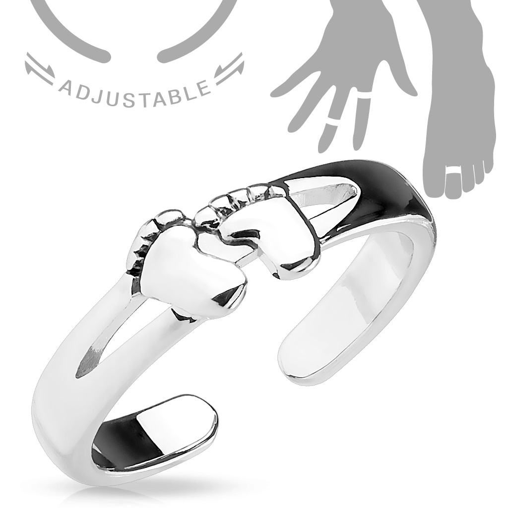 Toe or Finger Ring with 2 Bare Feet - Image 2