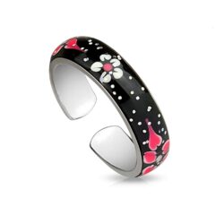 Toe or Finger Ring with Flower Pattern