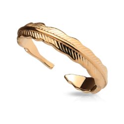 Rose Gold Toe or Finger Ring with a Feather Design