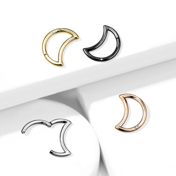 Half Moon Hinged Ring