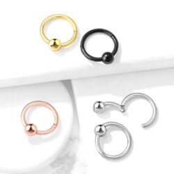 Hinged Ring with Fixed 4mm Ball