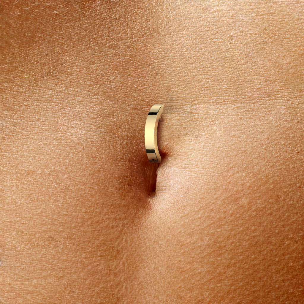 Half Ring Hinged Belly Bar - Image 2