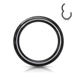 Black Titanium Hinged Ring