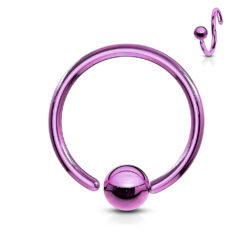 Purple Fixed Ball Flexible Cut Ring