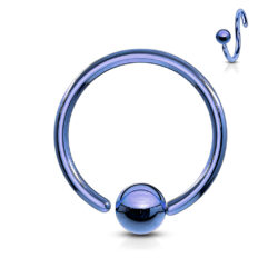 Blue Fixed Ball Flexible Cut Ring