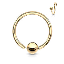 Gold Fixed Ball Flexible Cut Ring