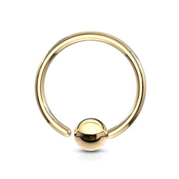 Gold Fixed Ball Flexible Cut Ring - Image 4