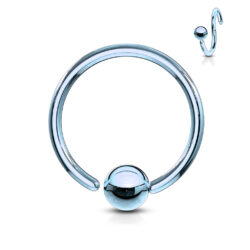 Lite Blue Fixed Ball Flexible Cut Ring