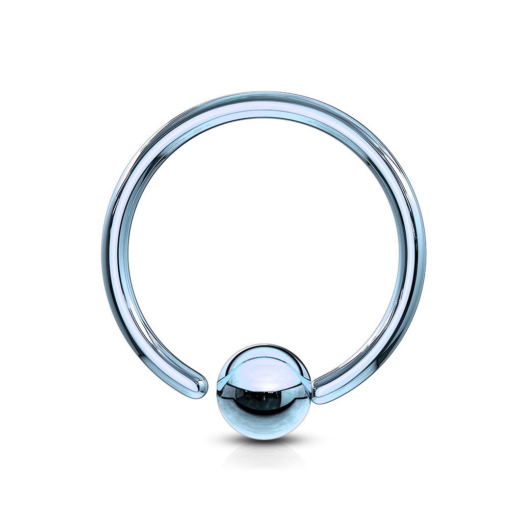 Lite Blue Fixed Ball Flexible Cut Ring - Image 4