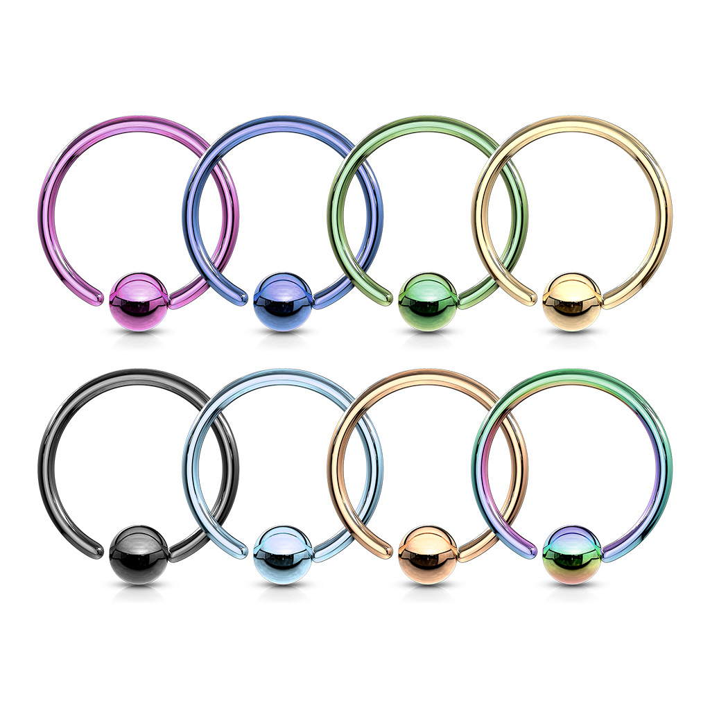 Purple Fixed Ball Flexible Cut Ring - Image 4