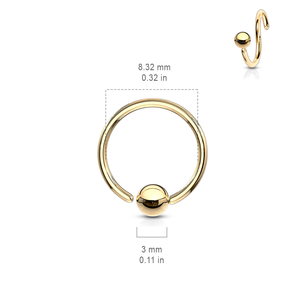 Purple Fixed Ball Flexible Cut Ring - Image 3