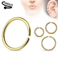 Gold 316L Surgical Steel Cut Ring